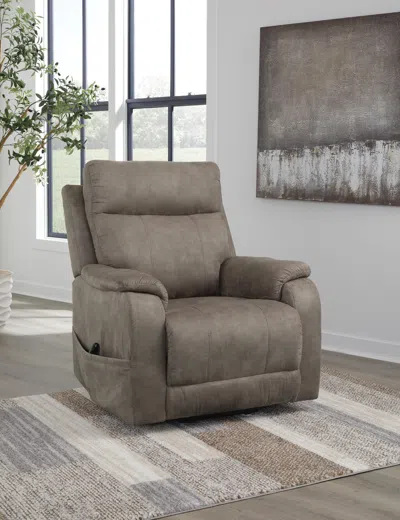 Ashley Crestmeade Power Lift Recliner In Fossil