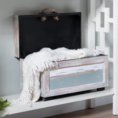 Ashley Crestview Collection 3-piece Distressed Storage Trunk Set In Multi