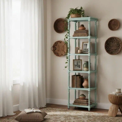 Ashley Crestview Collection 71" Etagere In Blue