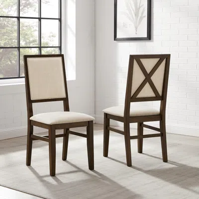 Ashley Crosley Furniture Joanna Dining Chair (set Of 2) In Dark Oak