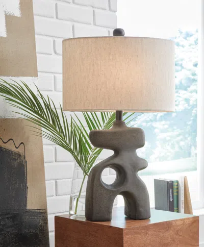 Ashley Danacy Table Lamp In Distressed Black