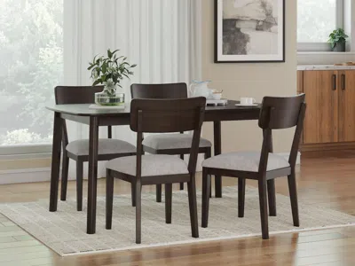 Ashley Dantenton Dining Table And 4 Chairs (set Of 5) In Merlot