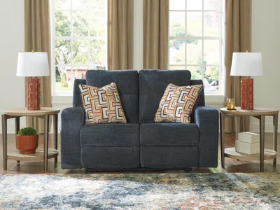 Ashley Danum Manual Reclining Loveseat In Ink