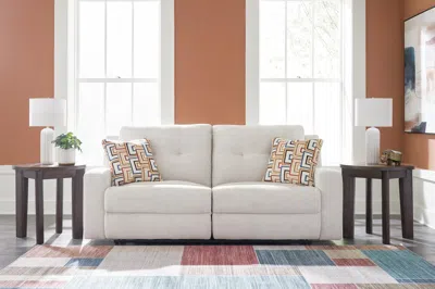 Ashley Danum Manual Reclining Sofa In Stone