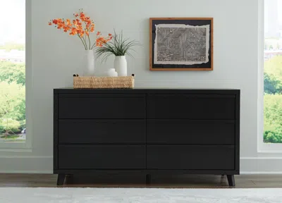 Ashley Danziar 6 Drawer Dresser In Black
