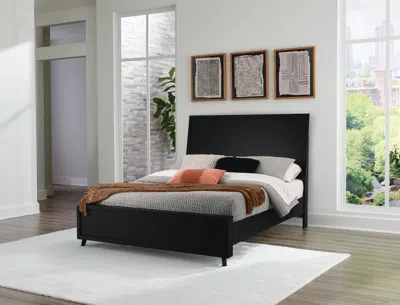 Ashley Danziar Queen Panel Bed With Framed Footboard In Black