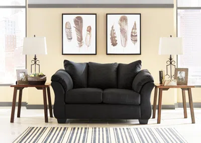 Ashley Darcy Loveseat In Black