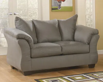 Ashley Darcy Loveseat In Cobblestone