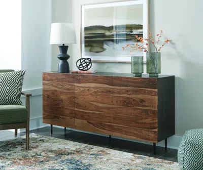 Ashley Darrey Accent Cabinet In Natural/brown