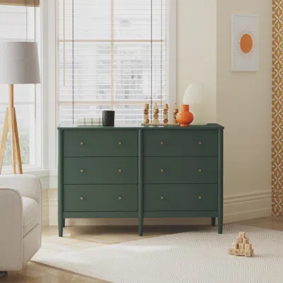 Ashley Davinci Frem 6-drawer Dresser In Forest Green