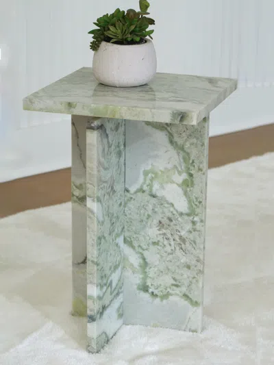 Ashley Deaconwell Accent Table In White/green