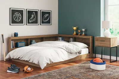 Ashley Deanlow Full Bookcase Storage Bed In Honey