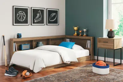 Ashley Deanlow Twin Bookcase Storage Bed In Honey