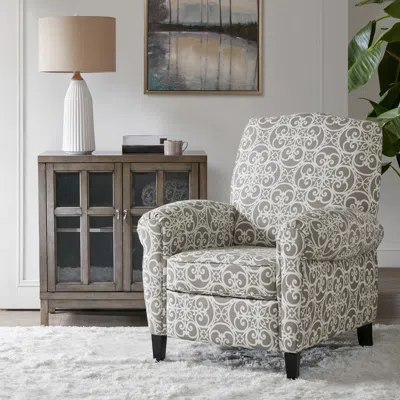 Ashley Docker Manual Push Back Recliner In Gray