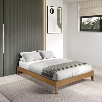 Ashley Donco Trading No Headboard Full Platform Bed In Urban Oak
