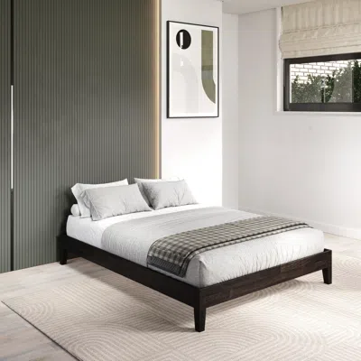 Ashley Donco Trading No Headboard King Platform Bed In Urban Walnut