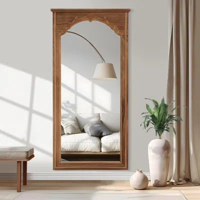 Ashley Dovelina Dulcea Exquisite Carved Wall Mirror In Oak