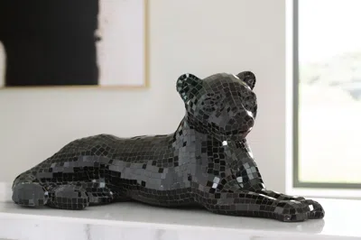 Ashley Drice Panther Sculpture In Black