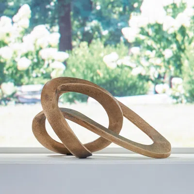 Ashley Dunnruck Aluminium Sculpture In Antique Brass Finish