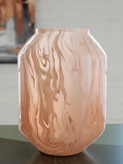 Ashley Dushby Short Vase In Blush Pink