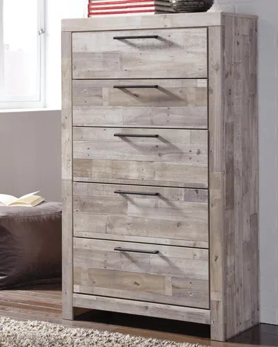 Ashley Effie 5 Drawer Chest Of Drawers In Whitewash