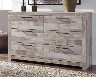 Ashley Effie 6 Drawer Dresser In Whitewash