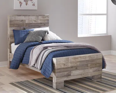 Ashley Effie Twin Panel Bed In Whitewash