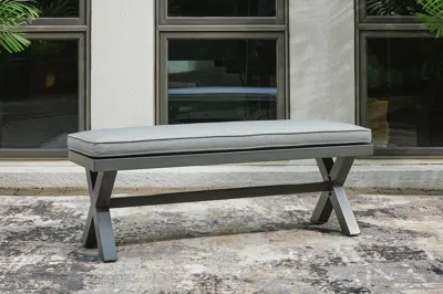 Ashley Elite Park Outdoor Bench In Gray