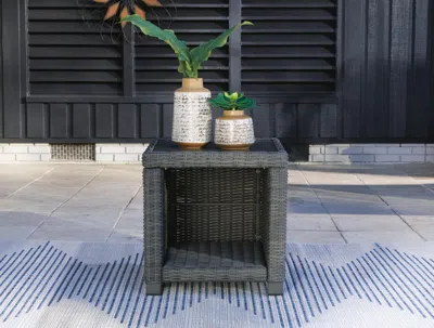 Ashley Elite Park Outdoor End Table In Gray
