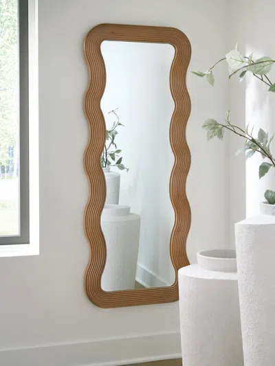 Ashley Ellisonville Floor Mirror In Brown