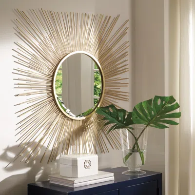 Ashley Elspeth Metal Accent Mirror In Gold Finish