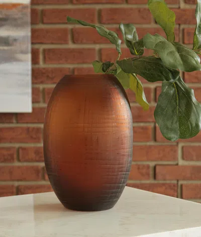 Ashley Embersen Tall Vase In Amber