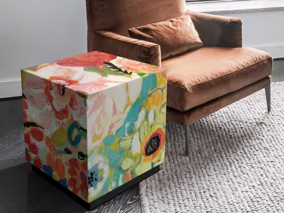 Ashley Empire Art Direct Secret Garden End Table In Multi