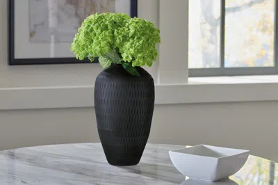 Ashley Etney Glass Small Vase In Slate