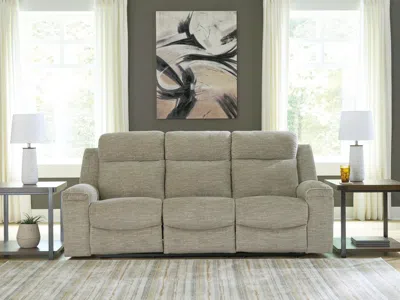 Ashley Evereast Pass Manual Reclining Sofa In Stone