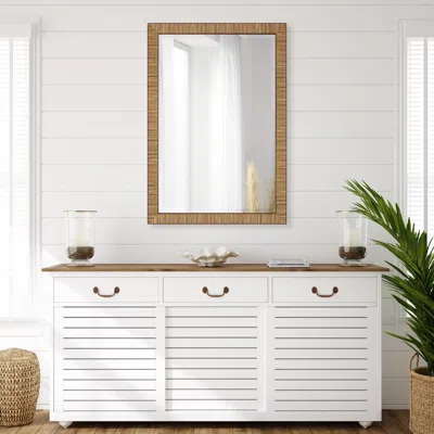 Ashley Exalted Living Coastal Wall Mirror In Brown