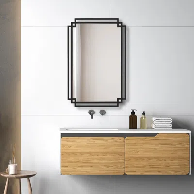 Ashley Exalted Living Contemporary Accent Mirror In Black