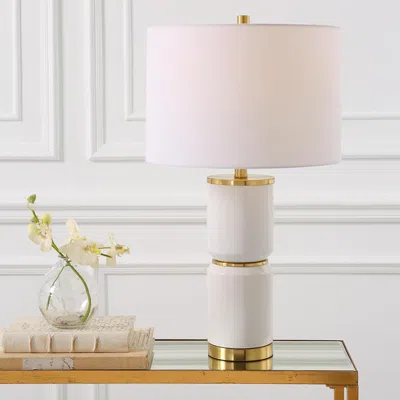 Ashley Exalted Living Cylinders Table Lamp In White