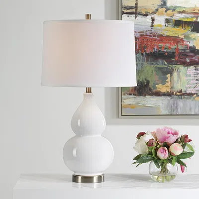 Ashley Exalted Living Illuminate Table Lamp In White
