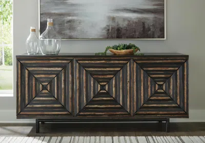 Ashley Fair Ridge Accent Cabinet In Distressed Black