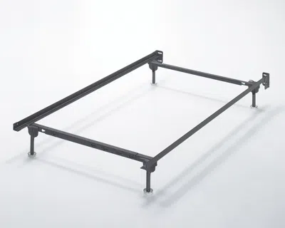 Ashley Frames And Rails Twin/full Bolt On Metal Bed Frame In Metallic