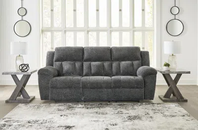 Ashley Frohn Manual Reclining Sofa In Graphite