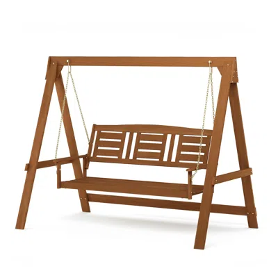 Ashley Furinno Tioman Outdoor Swing With Stand In Natural