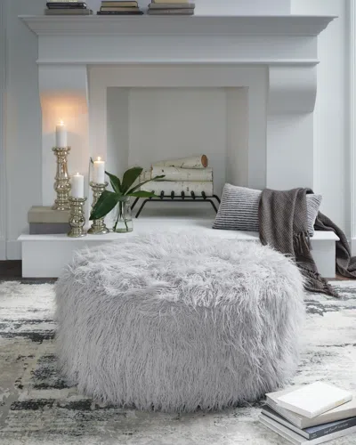 Ashley Galice Oversized Accent Ottoman In Light Gray