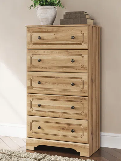 Ashley Galletyn Chest Of Drawers In Warm Brown
