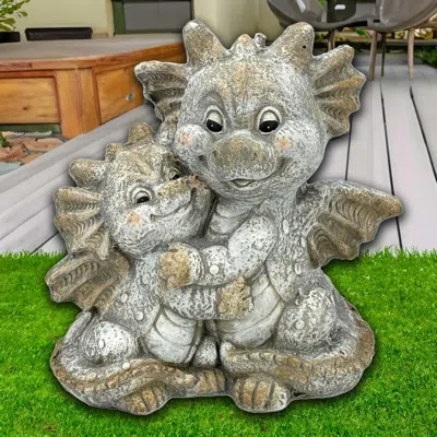 Ashley Galt International Dragon Garden Statue In Gray