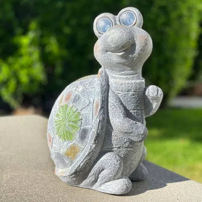 Ashley Galt International Outdoor Garden Turtle Statue In Gray