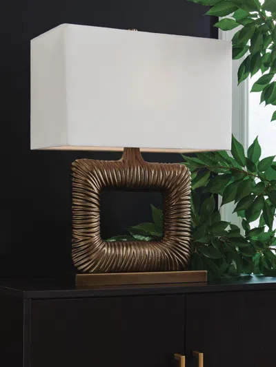 Ashley Garronby Table Lamp In Antique Brass Finish