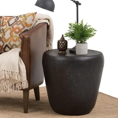 Ashley Garvy Accent Side Table In Rustic Bronze