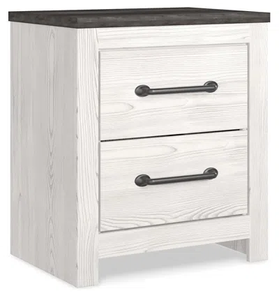 Ashley Gerridan 22" 2 Drawer Nightstand In White/gray